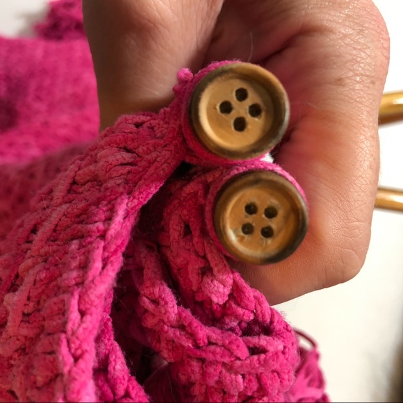 Large bright pink retro 80’s woven hand bag - Picture 7 of 8